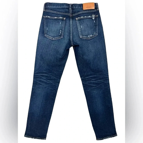 MOUSSY VINTAGE Ankle Boyfriend Distressed Jeans Dark Wash Denim Premium Size 27 - Picture 2 of 9
